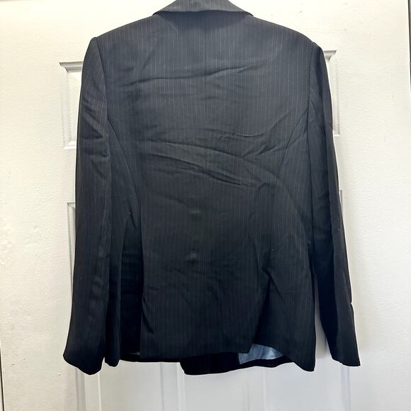 Navy Blue Pin Stripe Calvin Klein Blazer Jacket Suit Plus Size 14 - Picture 5 of 5